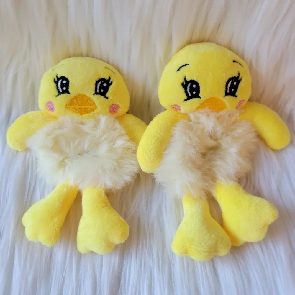 Set of 2 Plush Duck Scrunchies